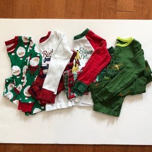 Lot of 4 sets of long sleeve pajamas (4T)